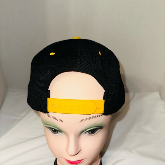 Sport-Tek Black and Yellow Snapback Hat - Picture 3 of 5